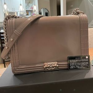 Chanel Lilac Iridescent Large Boy Bag